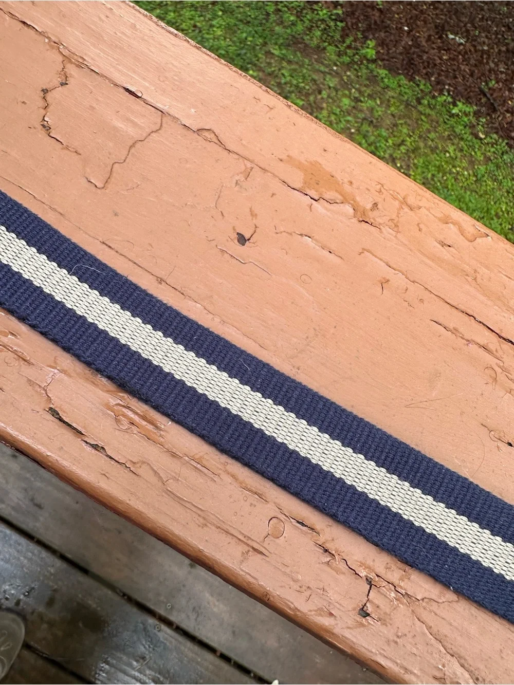 J. Crew leather and fabric belt